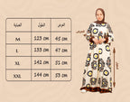 فستان ساتان بناتي مزين بزهر ملون وتصميم أنيق بطول ميدي من علامة حجاب.